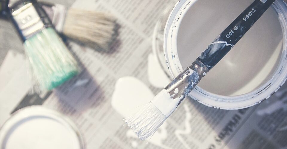 Paint Brushes and Cans